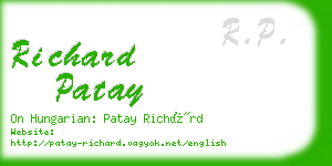 richard patay business card